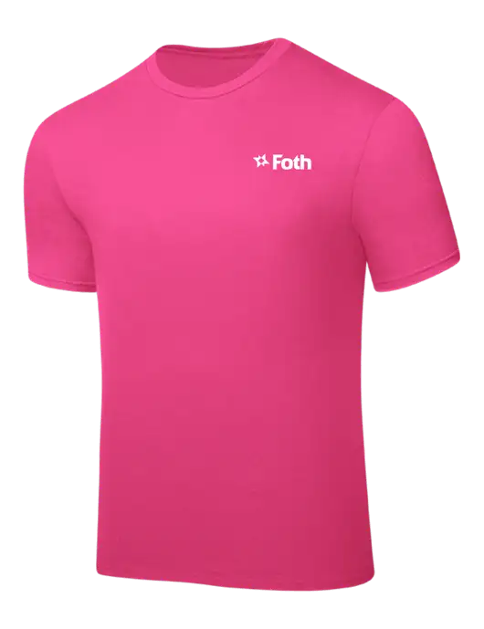Neon Pink PosiCharge Competitor Tee w/Foth Logo