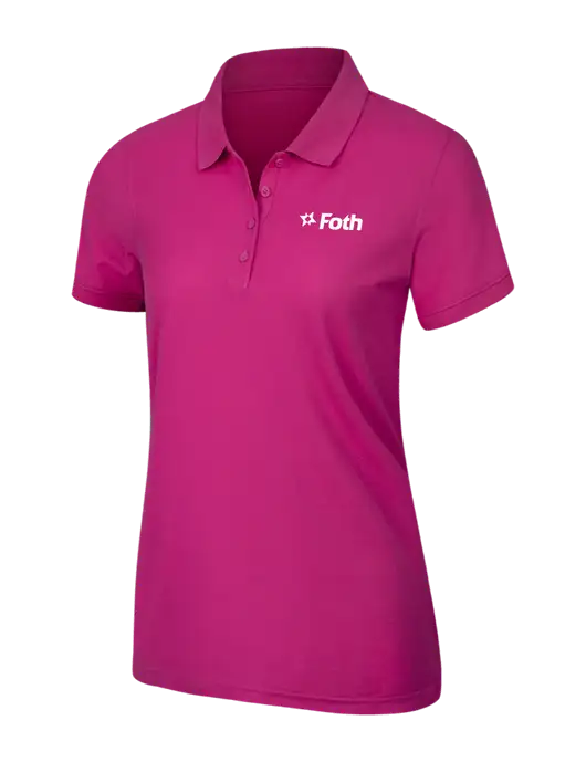 Pink Azalea Womens Core Classic Pique Polo w/Foth Logo