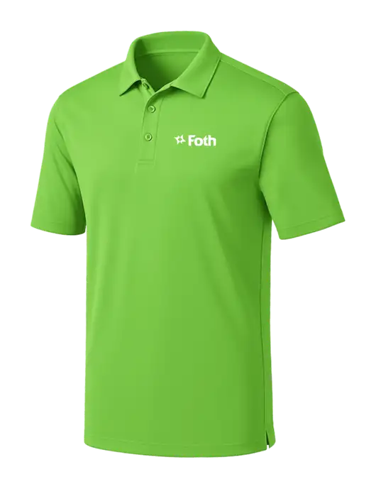 Light Kelly Green Silk Touch Performance Polo w/Foth Logo