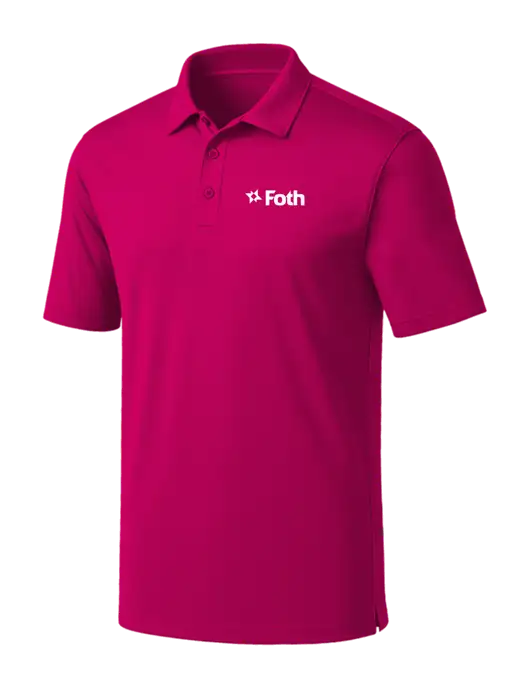 Pink Silk Touch Performance Polo w/Foth Logo
