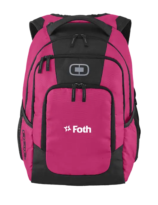 OGIO Flush Pink Logan Laptop Backpack
 w/Foth Logo